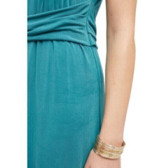 Anthropologie Maeve Teal Azores Halter Sleeveless Midi Dress - Picture 3 of 10